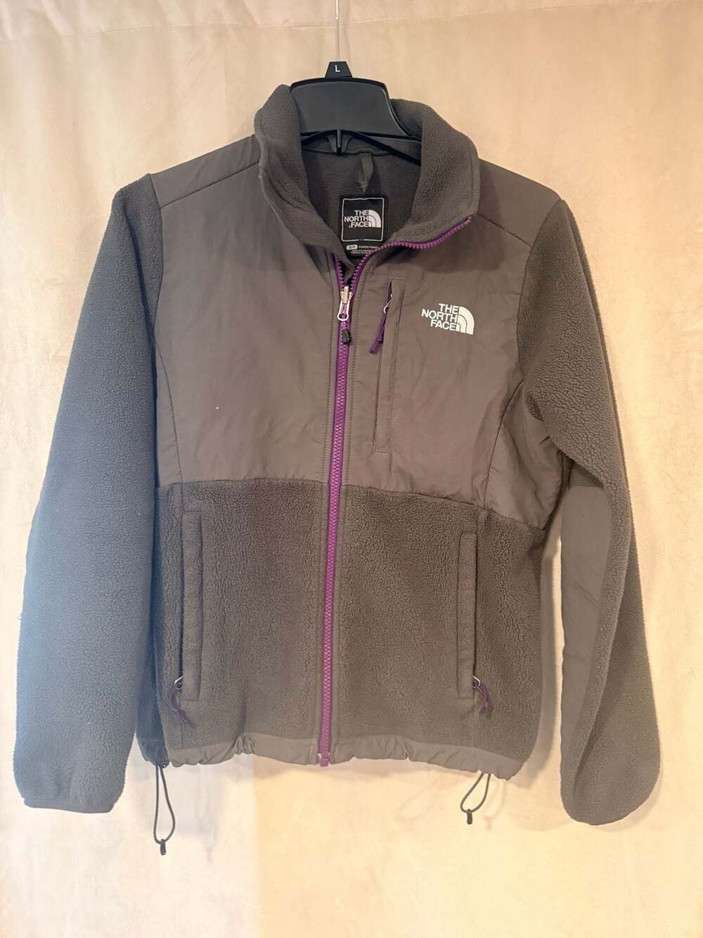 The North Face Denali Jacket Size S Gray Purple Polartec Fleece Full Zip